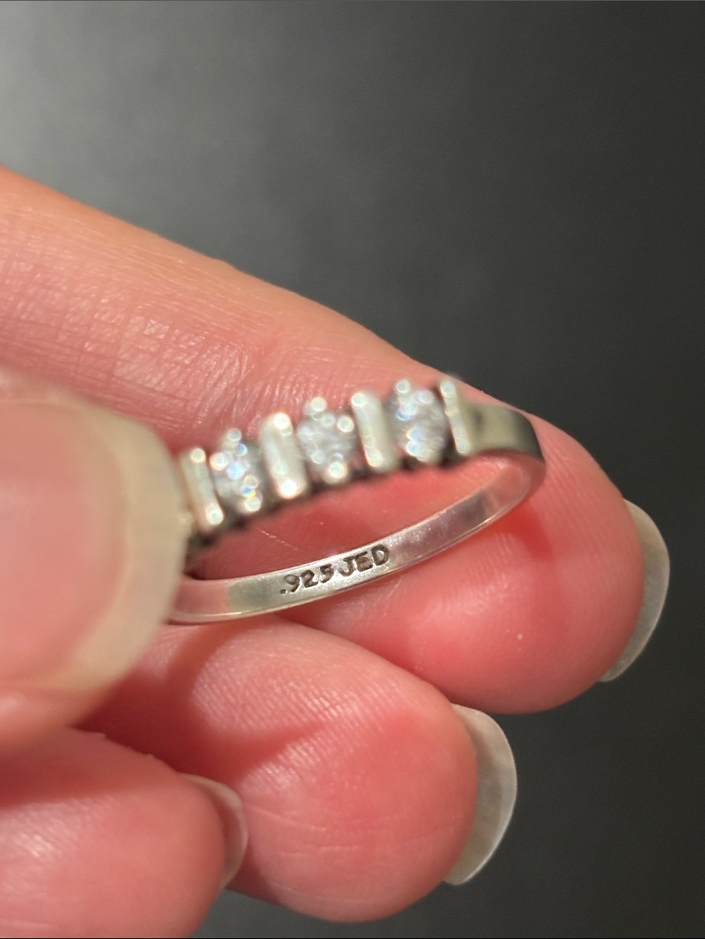 Sterling Silver Channel-Set Diamondique Eternity Ring - Silver - Picture 4 of 4